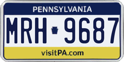 PA license plate MRH9687