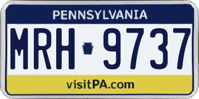 PA license plate MRH9737