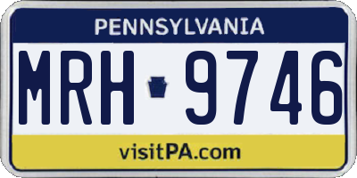 PA license plate MRH9746