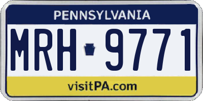 PA license plate MRH9771