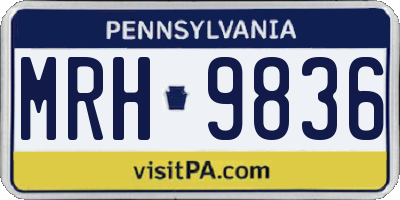PA license plate MRH9836