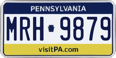 PA license plate MRH9879