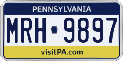 PA license plate MRH9897