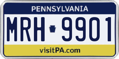 PA license plate MRH9901