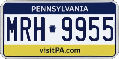 PA license plate MRH9955