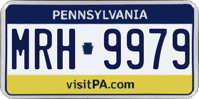 PA license plate MRH9979
