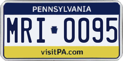 PA license plate MRI0095