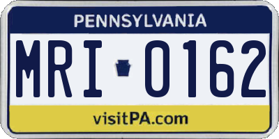 PA license plate MRI0162