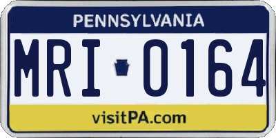 PA license plate MRI0164