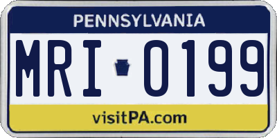 PA license plate MRI0199