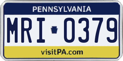 PA license plate MRI0379