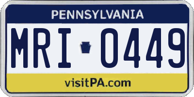 PA license plate MRI0449