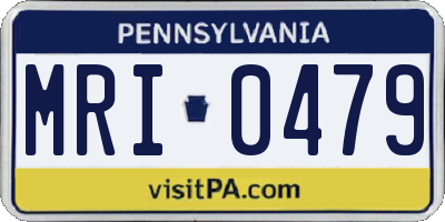 PA license plate MRI0479