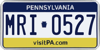 PA license plate MRI0527