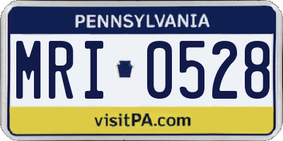 PA license plate MRI0528