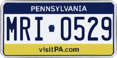 PA license plate MRI0529