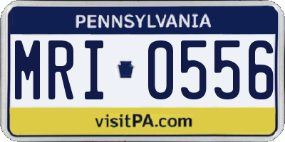 PA license plate MRI0556