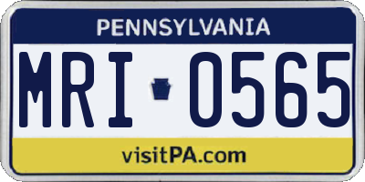 PA license plate MRI0565