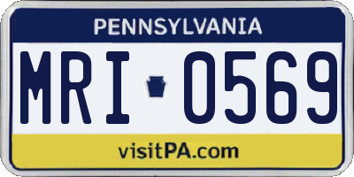 PA license plate MRI0569