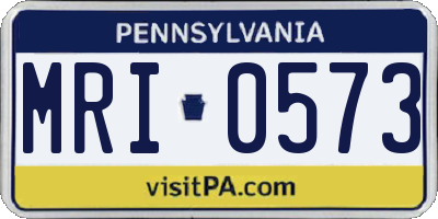 PA license plate MRI0573