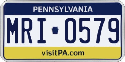PA license plate MRI0579