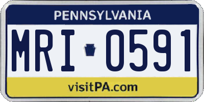 PA license plate MRI0591