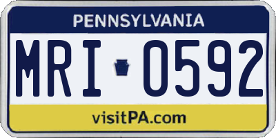 PA license plate MRI0592