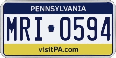 PA license plate MRI0594