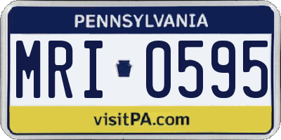 PA license plate MRI0595