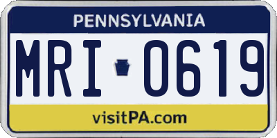 PA license plate MRI0619