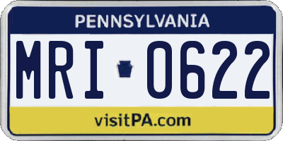 PA license plate MRI0622