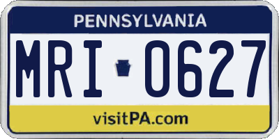 PA license plate MRI0627