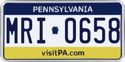 PA license plate MRI0658