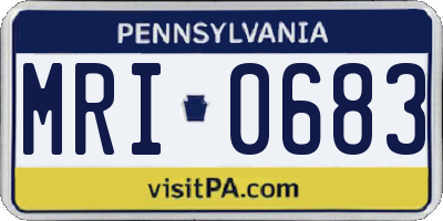 PA license plate MRI0683