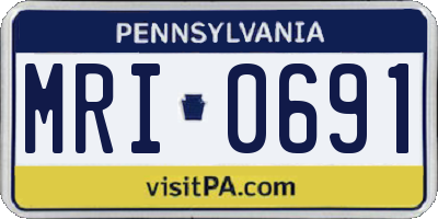 PA license plate MRI0691