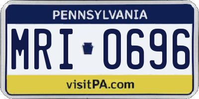 PA license plate MRI0696