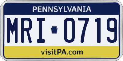 PA license plate MRI0719