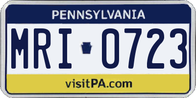 PA license plate MRI0723