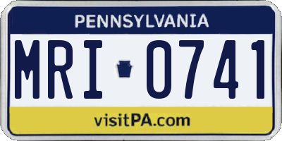 PA license plate MRI0741