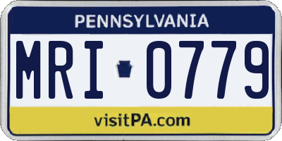 PA license plate MRI0779