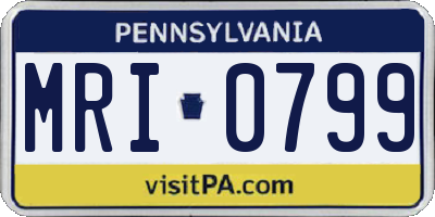 PA license plate MRI0799