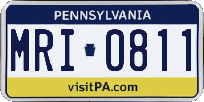 PA license plate MRI0811