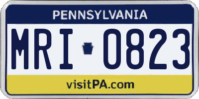 PA license plate MRI0823