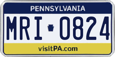 PA license plate MRI0824