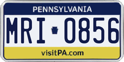 PA license plate MRI0856