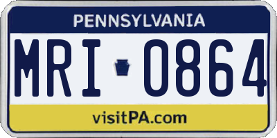 PA license plate MRI0864