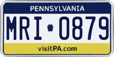 PA license plate MRI0879