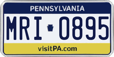 PA license plate MRI0895