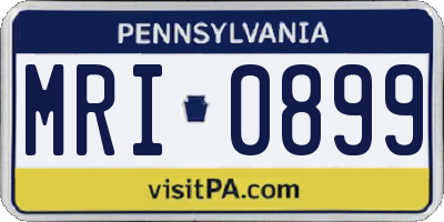 PA license plate MRI0899