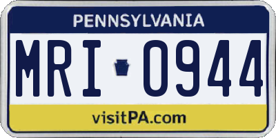 PA license plate MRI0944